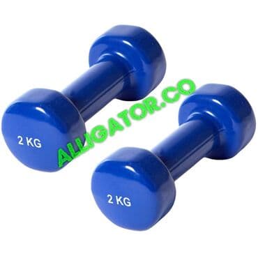 Гантели прорезиненные фитнес 2+2 кг виниловые цветные женские