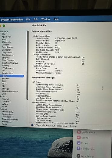 apple macbook: Ультрабук, Б/у, Apple M5, ОЗУ, RAM: 16 ГБ — 8