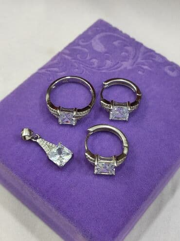 купить свадебное платье недорого: Набор украшений, Проба 925, Женские, Новый — 8