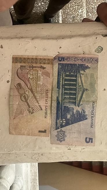 Коллекционные банкноты Кыргызстана (сом): - Номиналы: 1 сом и 5 сом