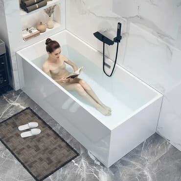 деревянная баня: Ванна, Прямоугольная, Материал: Акрил, Размер: 170 x 80 см — 1