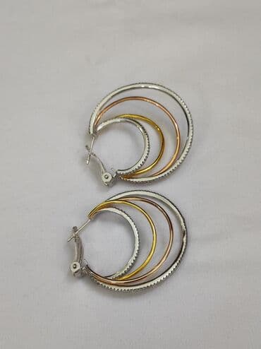 золотая лошадь цена: Серебряный Серьги Конго Дизайн Италия Серебро напыление золото 925 — 5