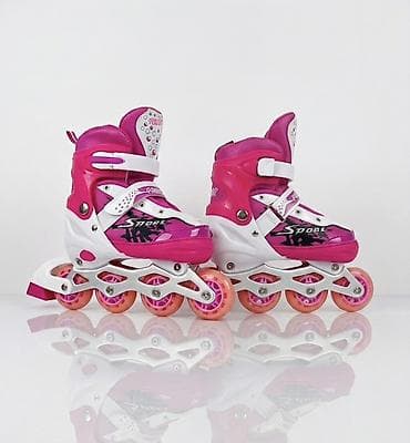 Детские раздвижные роликовые коньки Размеры: S (31-34), M (35-38), L