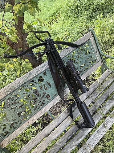 Спорт и хобби: Арбалет JAG 2 с оптикой. Оптика 1.5-5х32 80кг. 20 стрел. Запасная — 6