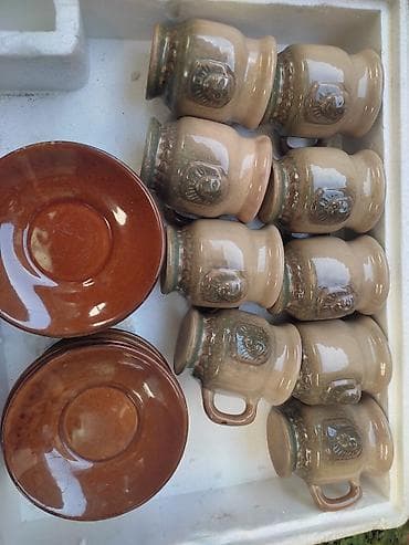 Продаем кофейный сервис(18 шт). Глинянный. В идеальном состоянии!