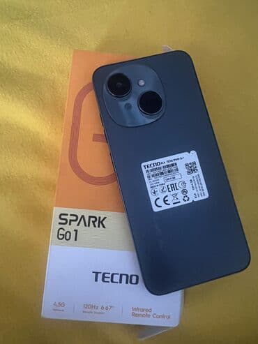 Tecno Spark Go 2024, Б/у, 128 ГБ, цвет - Серый