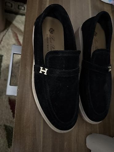 Лоферы, 36, Loro Piana, Б/у, цвет - Черный — 1