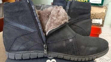 купить зимнюю мужскую обувь в бишкеке: Ботинки зимние мужские турецкие 3750 натуральный нубук, новые, мех — 2