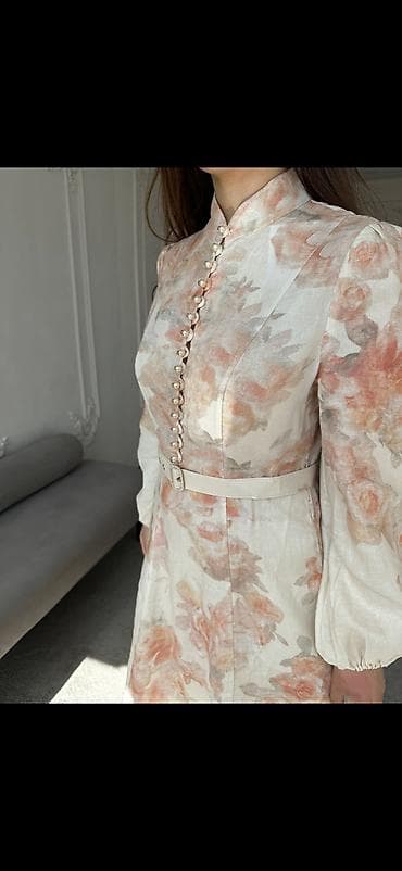 Спецодежда: Платье миди под Zimmermann - Силуэт: приталенный верх с расклёшенной — 2