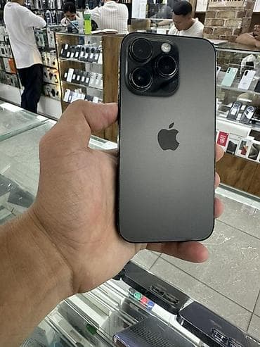 IPhone 14 Pro, Б/у, 256 ГБ, Черный, Защитное стекло, Чехол, 89 %