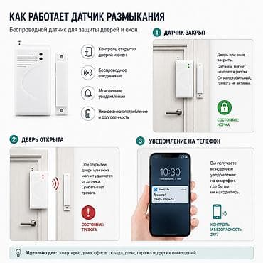 датчик утечки воды: #Датчик размыкания #Магнитный датчик #Датчик открытия дверей — 1