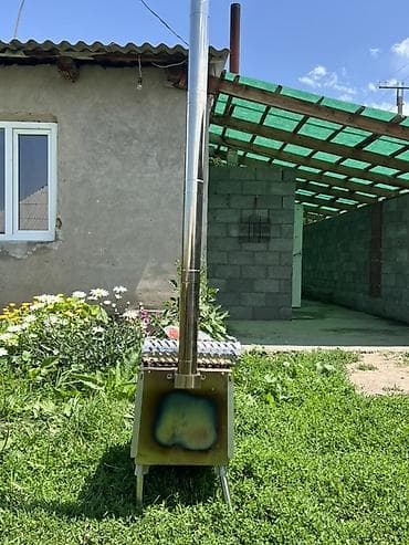 поход: Портативная печь-камин из нержавеющей стали с дымоходом - Материал — 1