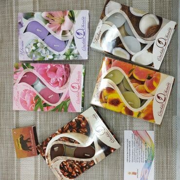 матча чай: Аромасвечи чайные. Ароматизированные свечи, 24 аромата. В упаковке по — 4