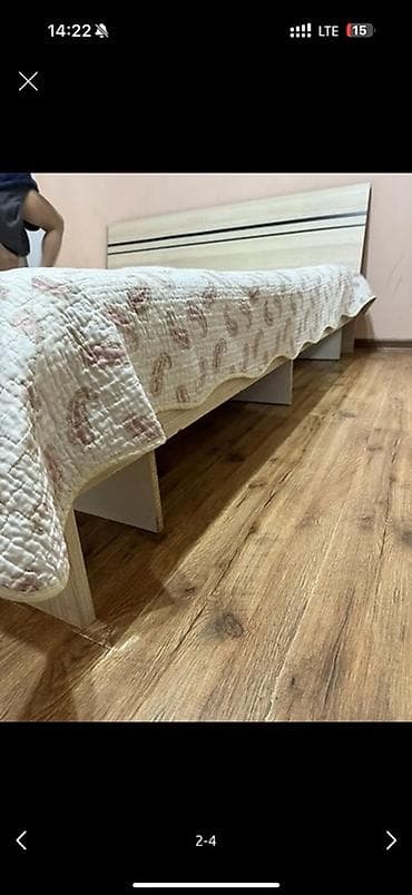 Эмерек: Эки кишилик керебет, Каркассыз матрас, узуну - 200 см — 2