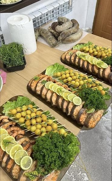 Көчмө банкеттер: Көчмө банкеттер | Ашпозчулар | Фуршет столу — 3