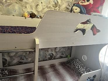 детские маленькие кроватки: Двухъярусная детская кровать, ЛДСП — 2