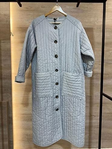 Мырзалардын бут кийими: Стёганое женское пальто - Длина миди, прямой свободный крой с лёгким — 1