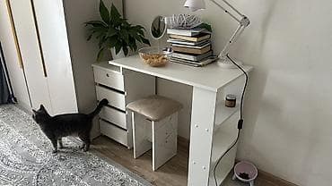 Компьютерные столы: Компьютерный стол, Б/у, С полками — 1