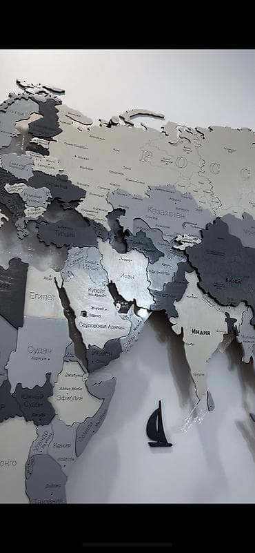 Майрамдык товарлар: Карта мира 200х120см . С установкой по городу. Все страны вместе — 10