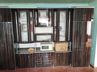 Спальные гарнитуры: Гарнитур мебели для спальни и гостиной в едином стиле, темный глянец — 3