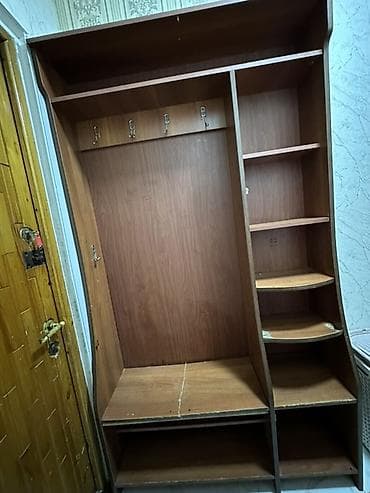 Гарнитур для прихожей, Вешалка, Обувница, ДСП, цвет - Коричневый