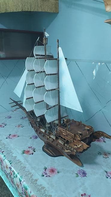 стант проект: Деревянная модель парусного корабля ручной работы. - Материал: дерево — 2