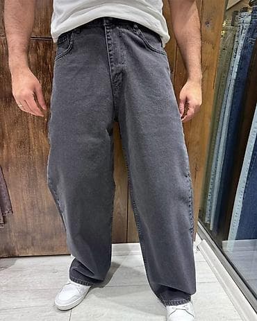 second hend: Мужские джинсы, M, Lining, Б/у, цвет - Серый, Бесплатная доставка — 2