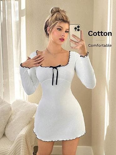 трикотажные платья футляр: ПРОДАЮ СРОЧНО Трикотажное мини‑платье с длинным рукавом - Цвет — 5