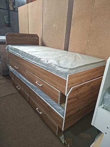 Односпальная кровать, Новый, С матрасом, длина - 190 см — 3