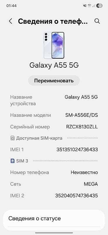 Samsung Galaxy A55, 2 SIM