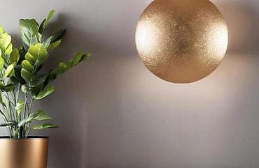 study lamp: Декоративный настенный светильник «Золотой диск» - Тип: бра с — 1