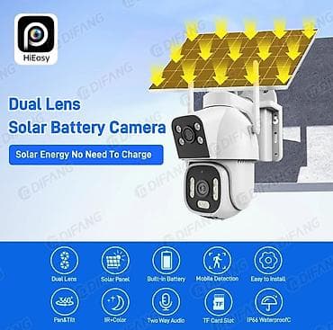Фото и видеокамеры: Солнечная поворотная IP‑камера HiEasy с двумя объективами (Dual Lens) — 3