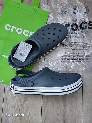 Босоножки, сандалии, шлепанцы: Мужские сандалии, 44, Crocs, Новый, цвет - Серый, Самовывоз — 1