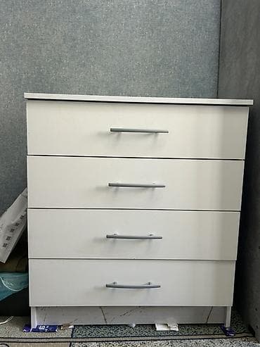 туалетный столики: Комод для одежды, Без зеркала, цвет - Белый — 2