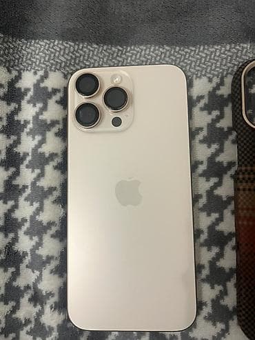 aiphone 8: IPhone 16 Pro Max, Б/у, 256 ГБ, Desert Titanium, Чехол, Коробка, 92 % — 1