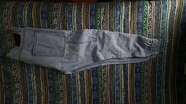 tech flecee nike: Светло-голубые джинсы джоггеры - Модель: джинсы-джоггеры с манжетами — 3