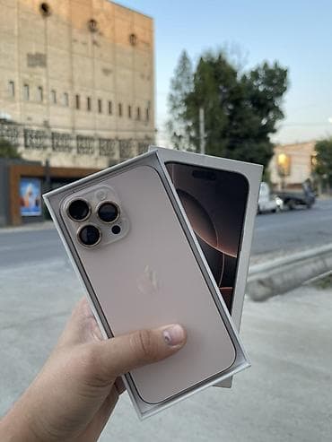 IPhone 16 Pro Max, Колдонулган, 256 ГБ, Күлгүн, Куту, 91 %