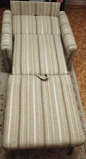 купить кресло кровать недорого бу: Кресло-кровать, Б/у, Односпальный, Самовывоз, цвет - Бежевый — 2