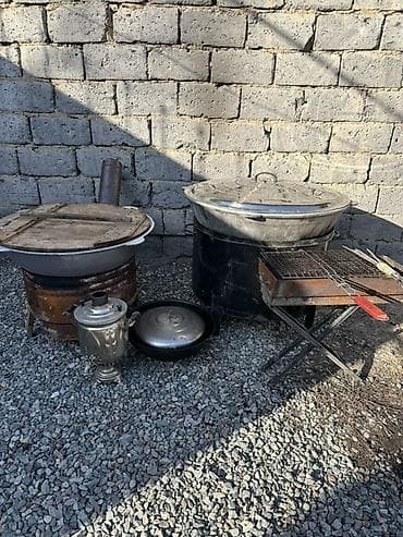 копчёный курдюк: Прокат, аренда - Большой казан с металлической крышкой и — 1