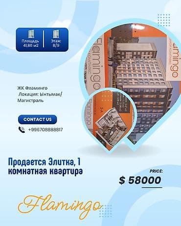 жк фламинго: 1 комната, 41 м², Элитка, 8 этаж, Готовая ПСО (под самоотделку) — 1