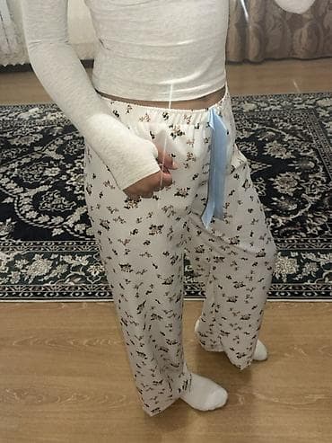 корейский одежда: Брюки Широкие, Лето, Made in KG, Новый, M, L, XL — 3