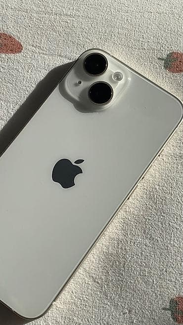 iphone телефона: IPhone 13, Б/у, 128 ГБ, Белый, 100 % — 1