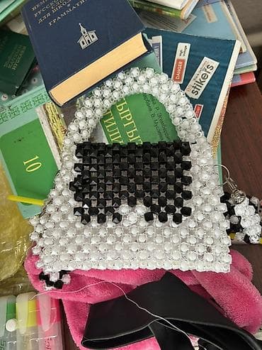 Чемодандар: Сумка вручную собранная из бусин - Материал: акриловые бусины и — 2
