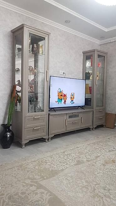 гостиной стол: Гарнитур для зала, Тумба под ТВ, цвет - Серый — 1