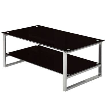 Прямоугольный журнальный столик с двумя уровнями, выполненный в