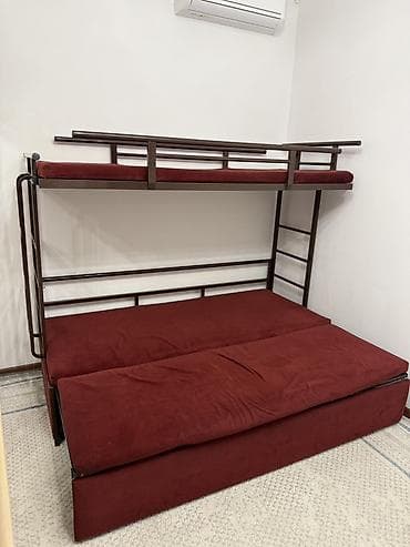 Двухъярусная кровать, Б/у, С выкатной системой
