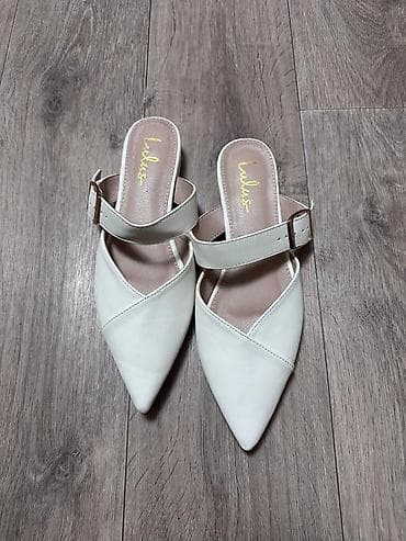 туфли мюли: Элегантные женские мюли от Lulus белого цвета р.39 с заостренным — 3