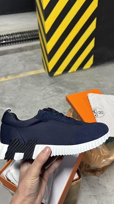 спорт красовки: Кроссовки мужские, темно-синие - Верх: текстиль/неопрен с накладками — 2