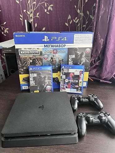 PlayStation 4 Slim 1 ТБ — «Меганабор» Комплектация: - Консоль PS4