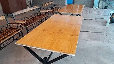 Комплект садовой мебели, Стол, Дерево